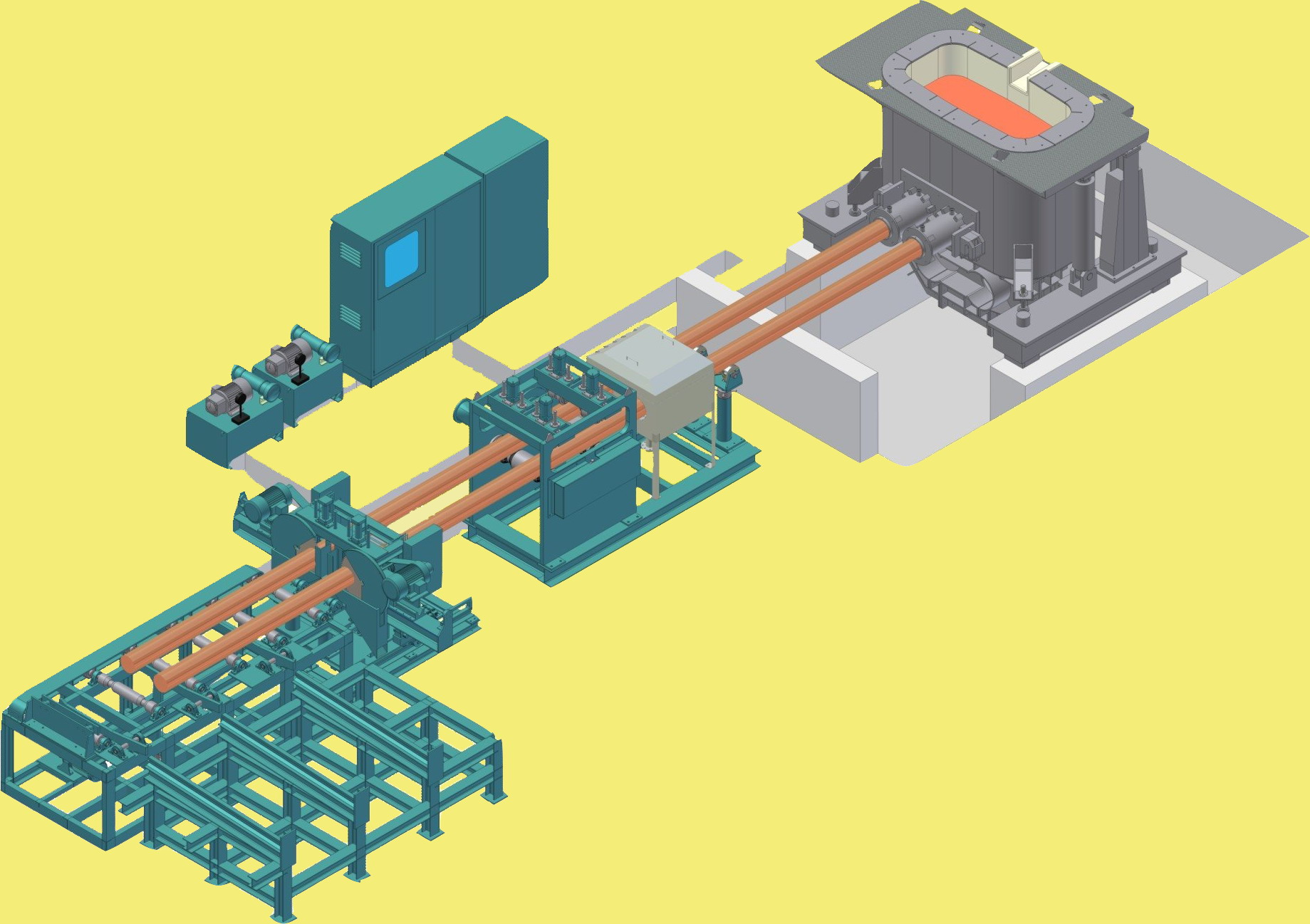 Horizontal continuous casting machine