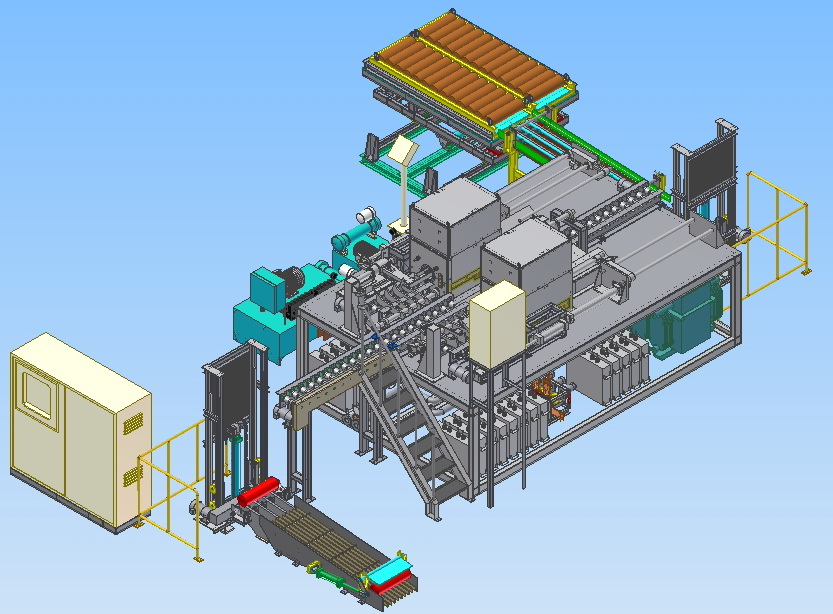 Low-frequency double-chamber induction heating furnace
